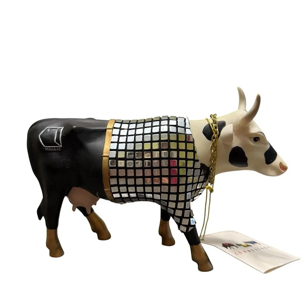 Westland Cow Parade Disco Cow 2001 Decorative figure #9134 w/Box & Tag